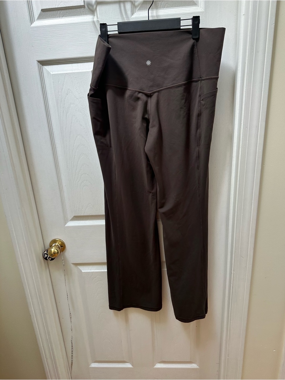 Athleta Salutation stash flare pant Bootcut Pants Dark Brown sweatpants 2x - Picture 5 of 6